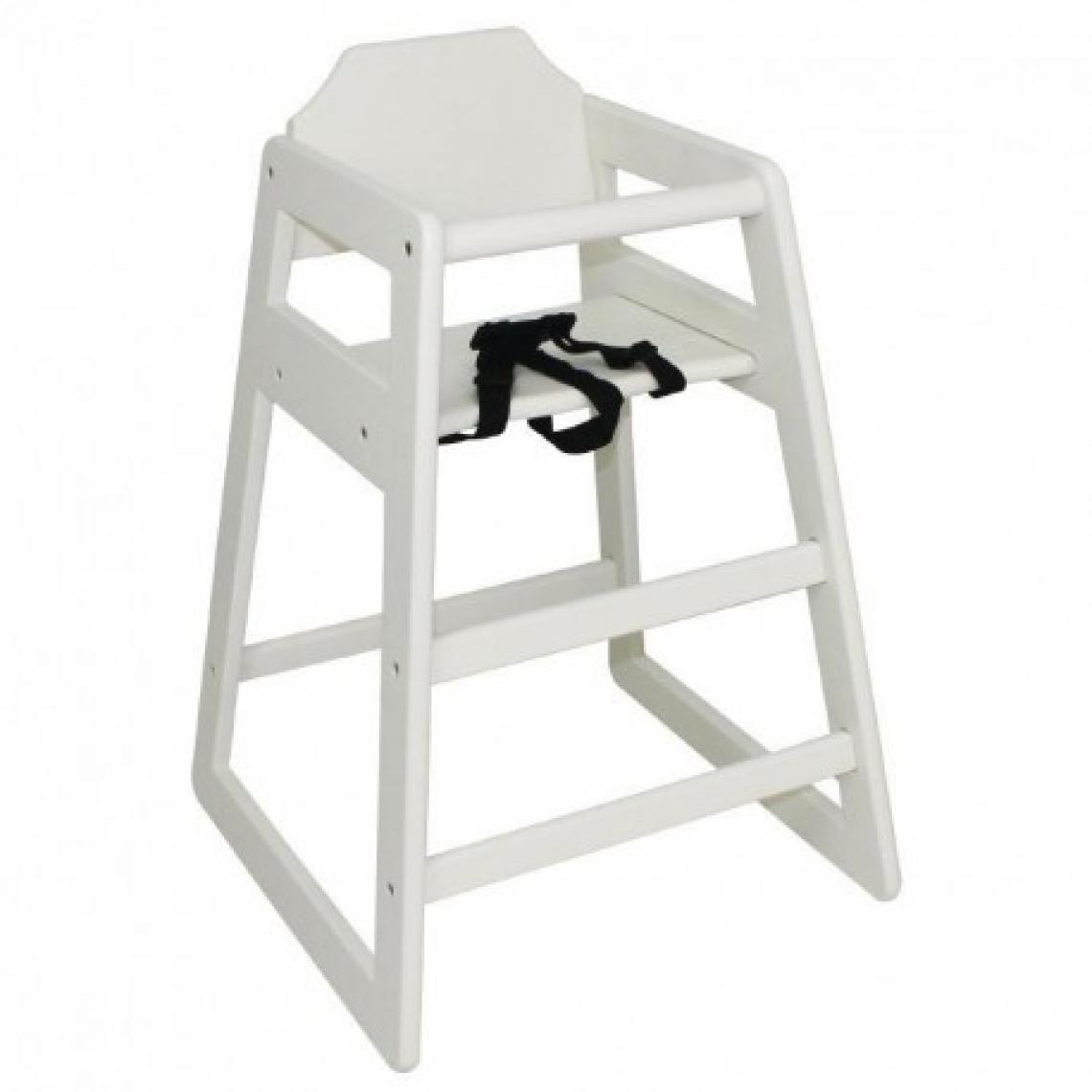 Materiel Chr Pro - Chaise haute en bois blanche Bolero - Hêtre500 - Chaises