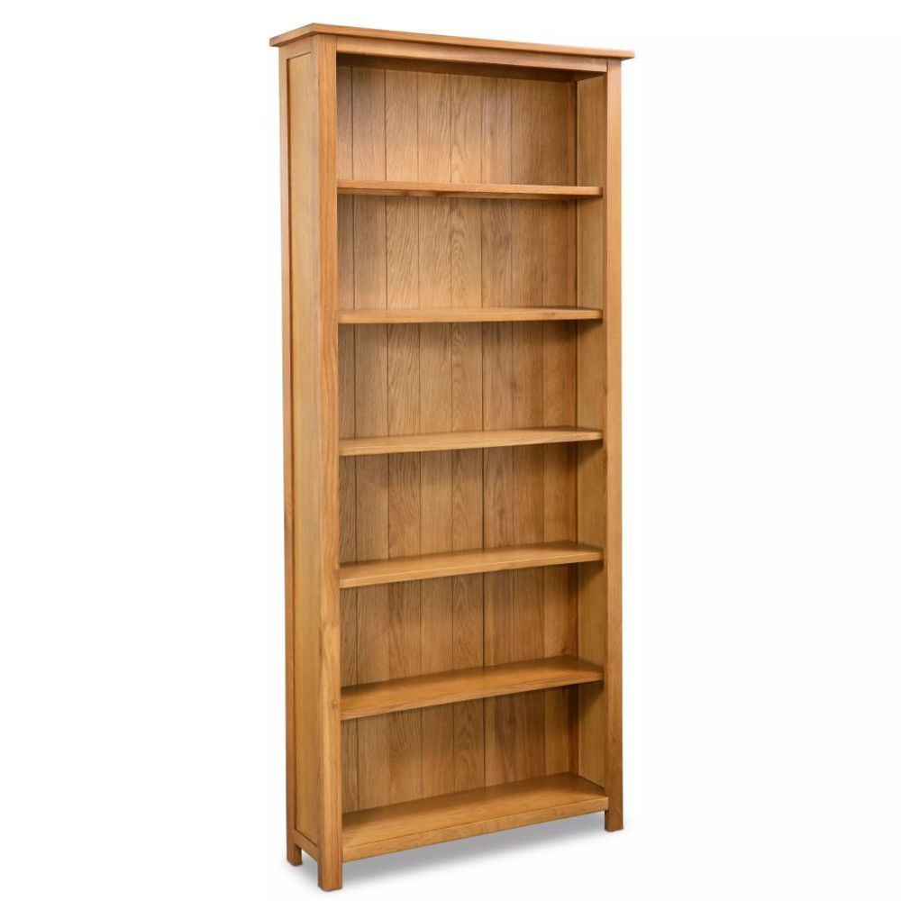 Helloshop26 - Étagère armoire meuble design bibliothèque 180 cm bois de chêne massif 2702022/2 - Etagères