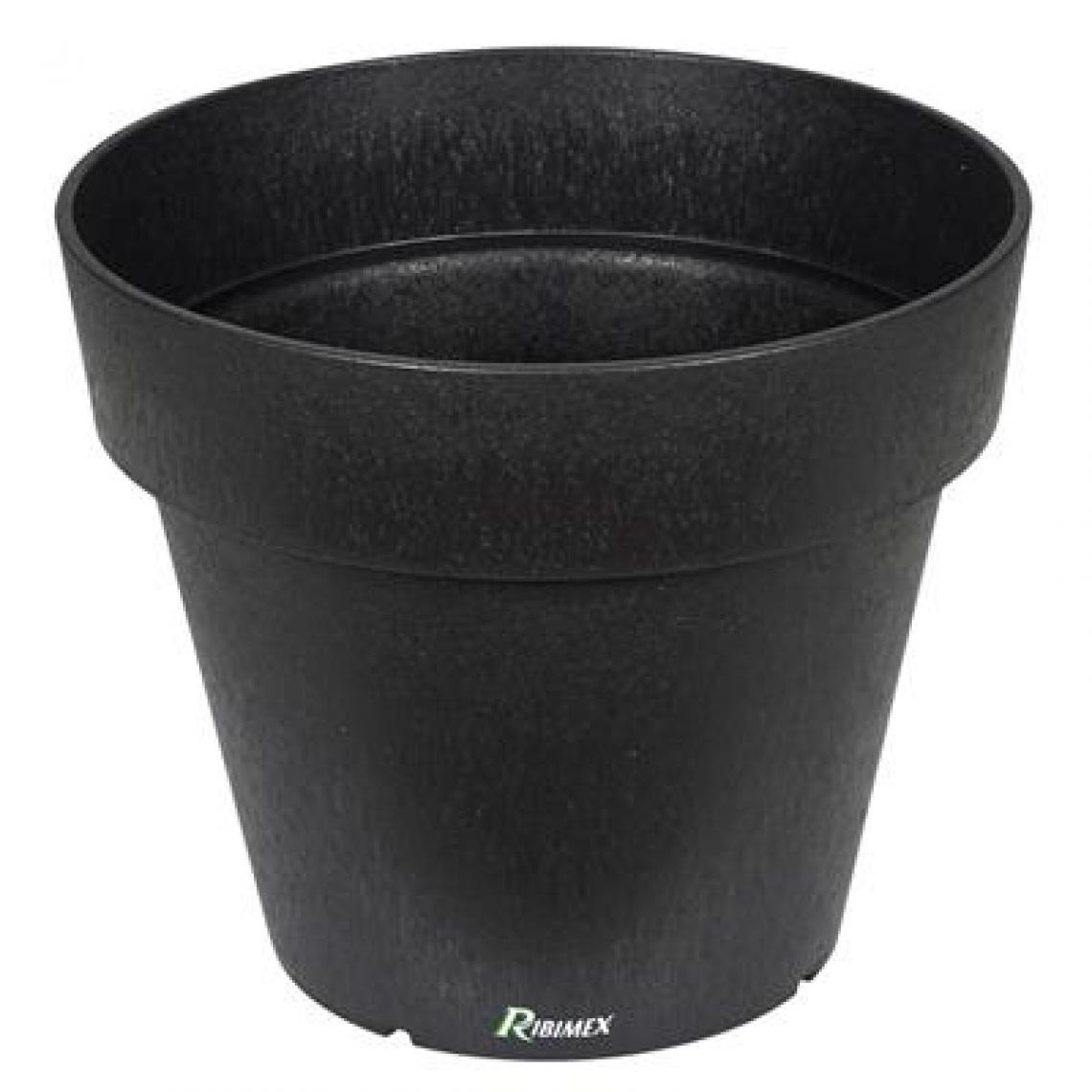 Ribimex - Pot 'fosca' diamètre 35cm hauteur 30cm gris en caoutchouc recyclé - Pots, cache-pots