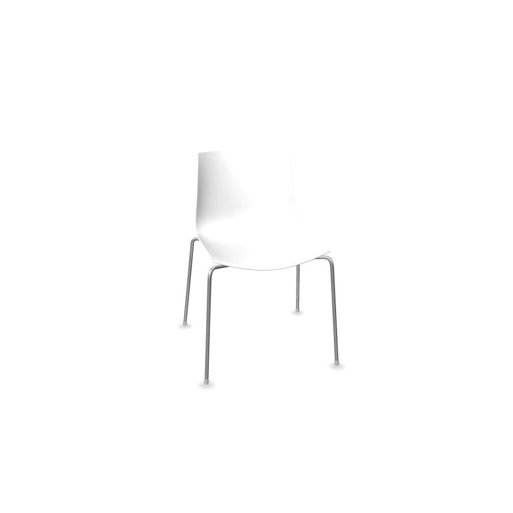 Arper - Chaise Catifa 46 - un seul coloris 0251 - blanc - chromé - Chaises