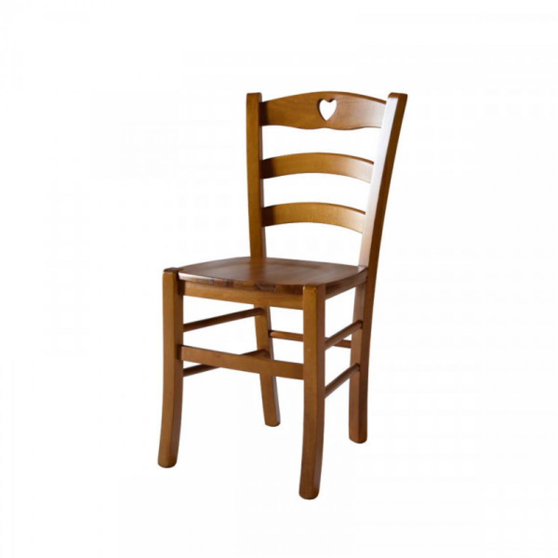 Dansmamaison - Lot de 2 chaises rustiques Chêne n°1 - PISA - L 45.5 x l 42.5 x H 88 cm - Chaises