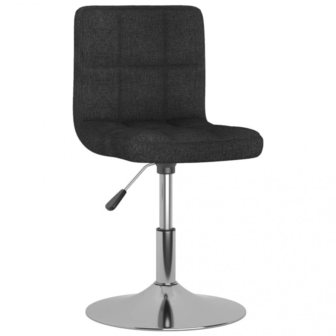 Vidaxl - vidaXL Chaise pivotante de salle à manger Noir Tissu - Chaises
