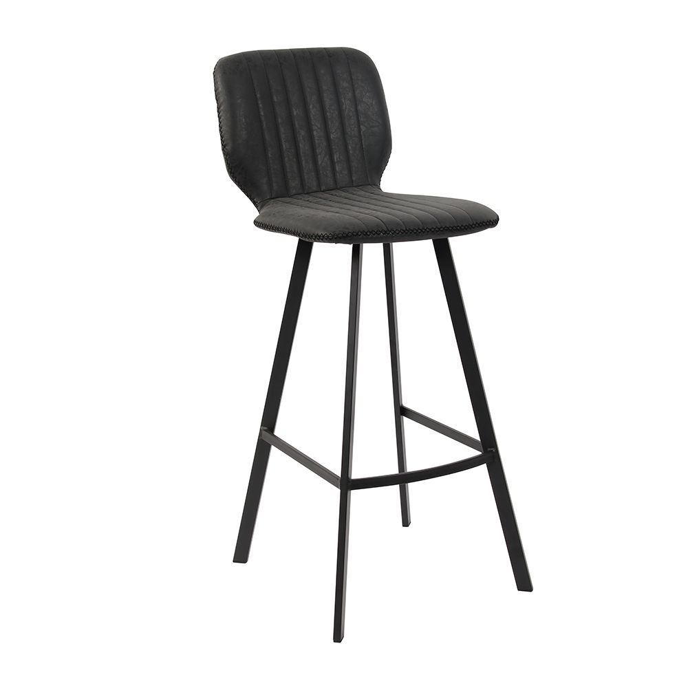 Nouvomeuble - Chaise haute noir moderne OWEN (lot de 2) - Chaises