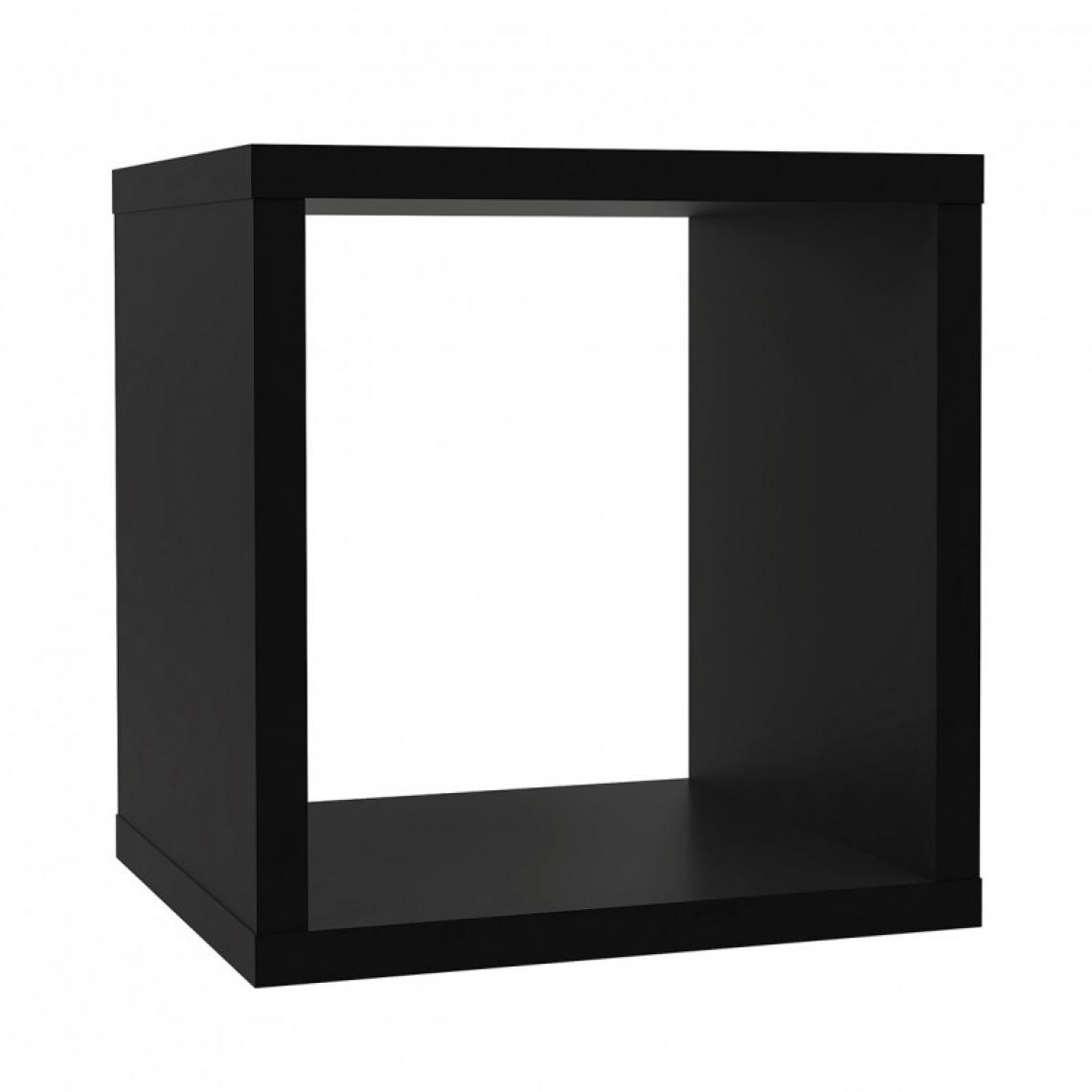 Meubletmoi - Etagère cube 1 casier noir mat - CLASSICO - Etagères