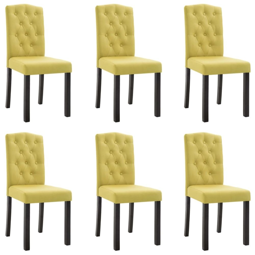 marque generique - Icaverne - Chaises de cuisine selection Chaises de salle à manger 6 pcs Vert Tissu - Chaises