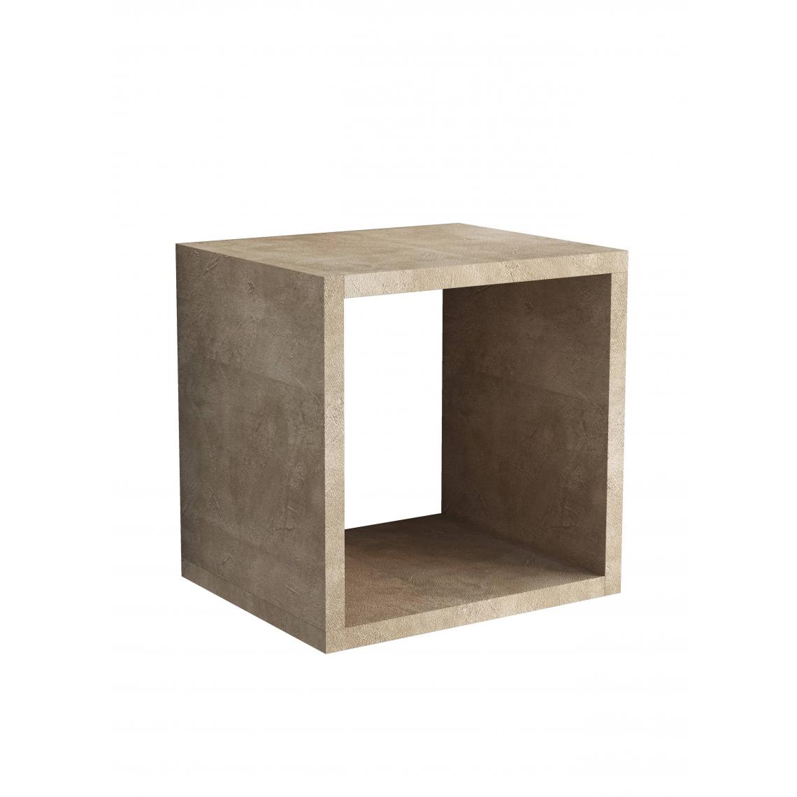 Alter - Cube de rangement modulable, 100% Made in Italy, atagère murale modulable, etagère murale, 30x25h30 cm, Couleur Rouille - Etagères