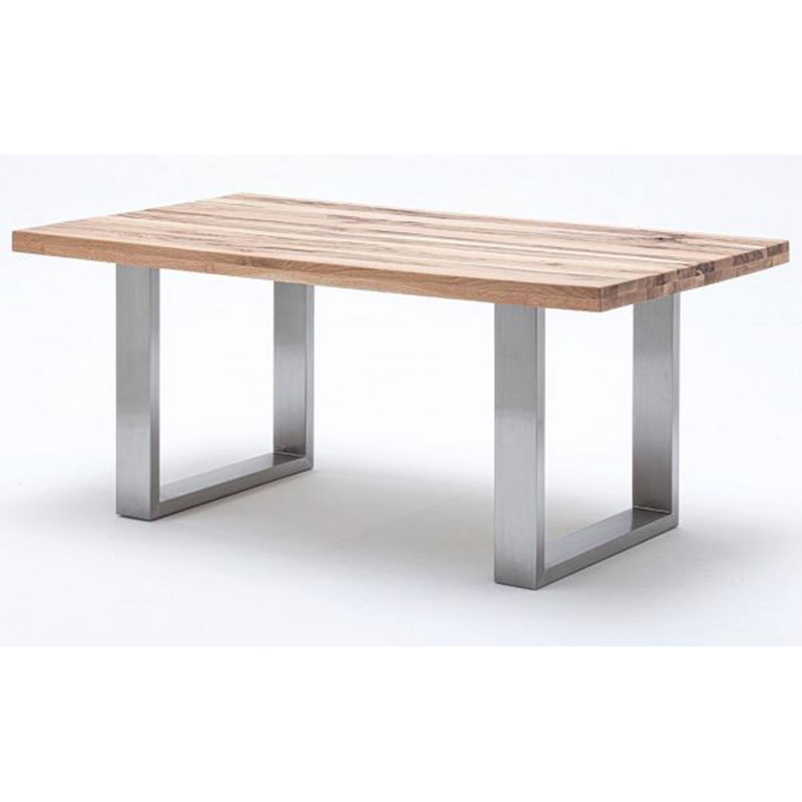 Pegane - Table à manger en chêne sauvage, laqué mat massif - L.260 x H.76 x P.100 cm -PEGANE- - Tables à manger