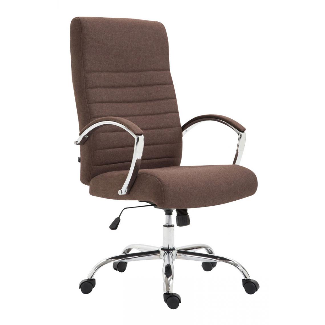 Icaverne - Magnifique Chaise de bureau tissu gamme Dakar couleur marron - Chaises