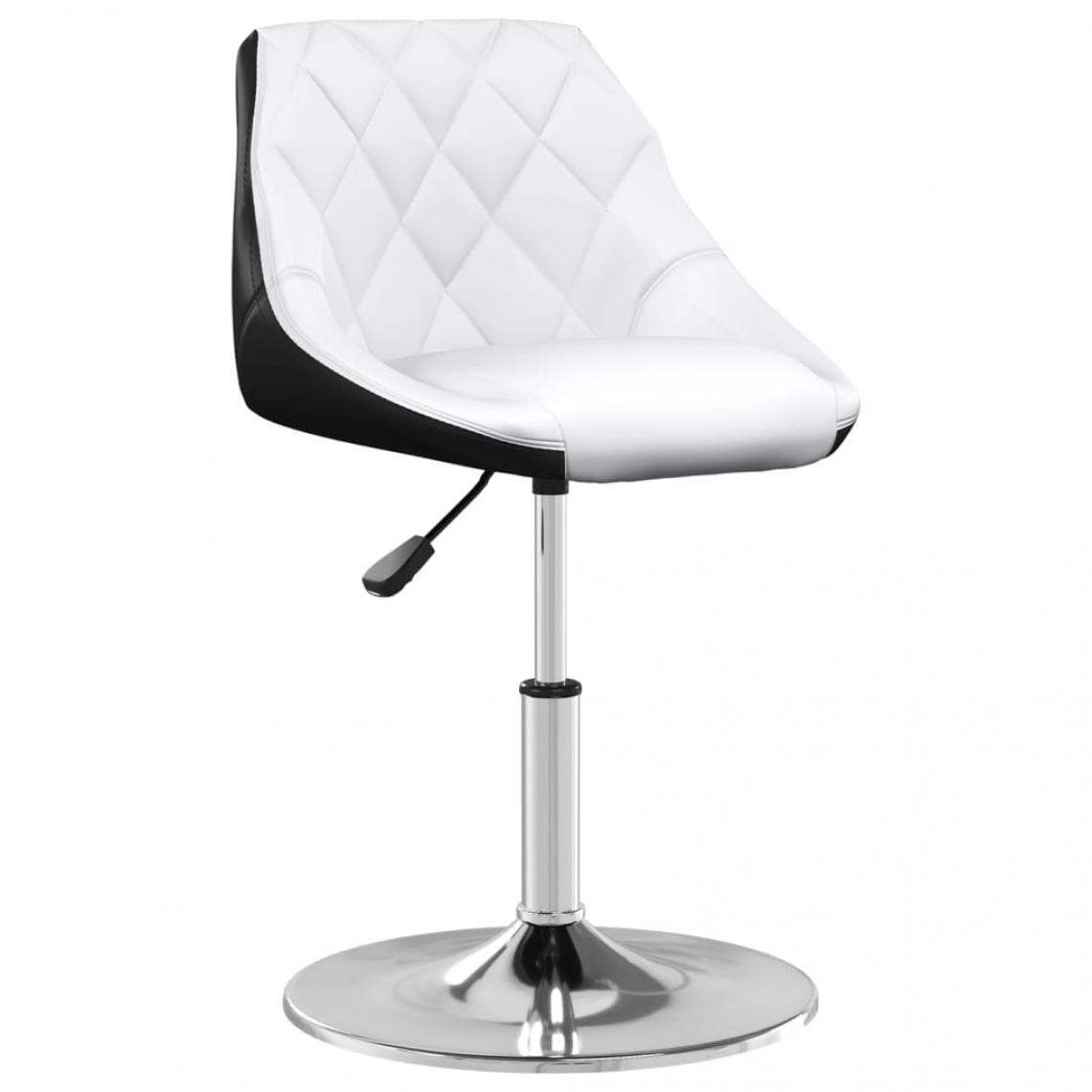 Vidaxl - vidaXL Chaise de salle à manger Blanc et noir Similicuir - Chaises