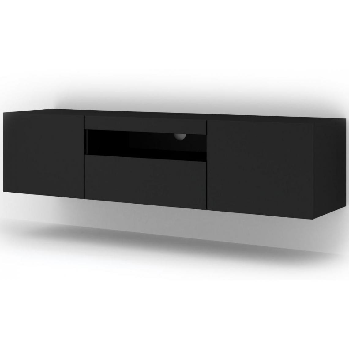 Bim Furniture - Meuble TV Aura 150 Black Mat - Meubles TV, Hi-Fi