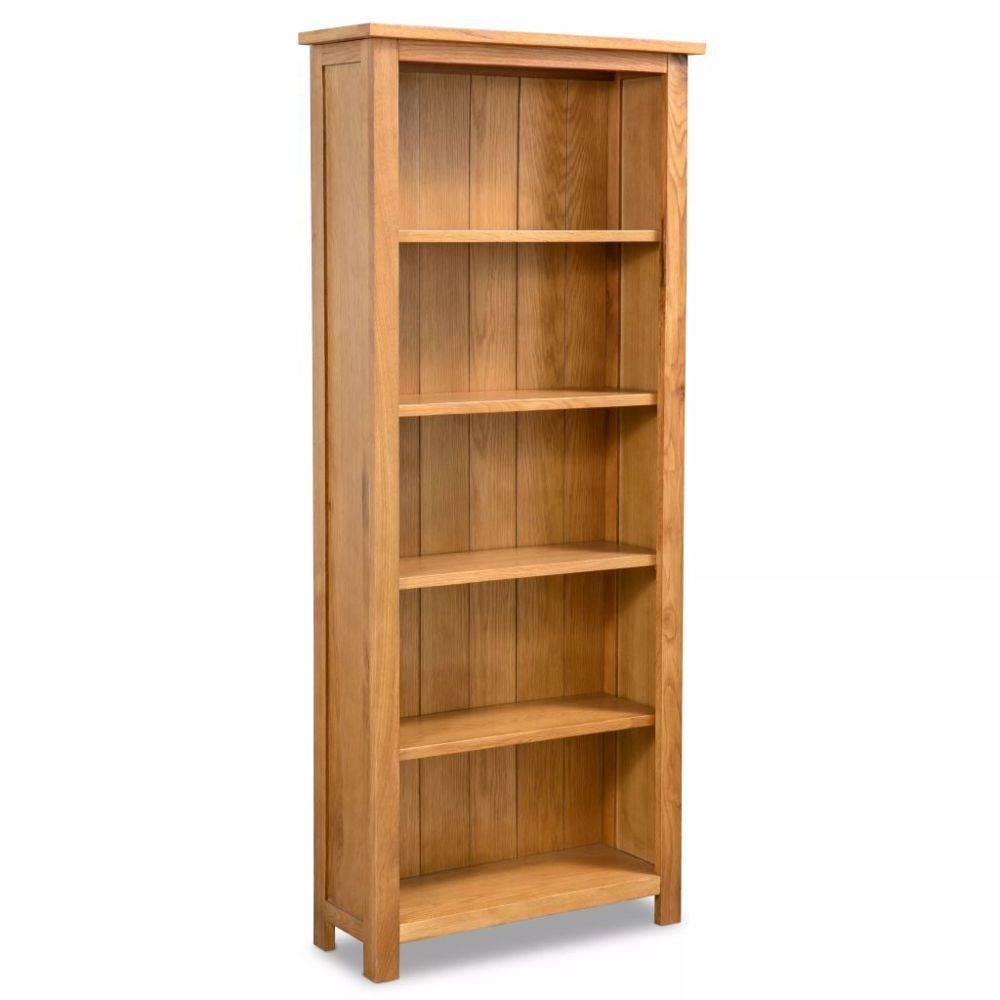 Helloshop26 - Étagère armoire meuble design bibliothèque 140 cm bois de chêne massif 2702021/2 - Etagères