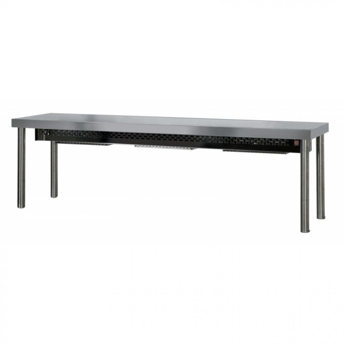 Materiel Chr Pro - Table Chauffante 1 Niveau - Hauteur 400 mm - L 1200 à 1800 mm - 1200 mm - Etagères