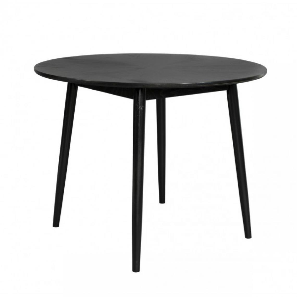 Mathi Design - Table design de repas finition bois noir 100 cm - Tables à manger