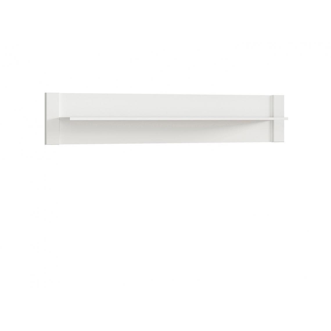 Hucoco - KELTA - Tablette suspendue style scandinave salon/chambre/chambre d'ado - 160x30x20 - Spacieuse - Tablette murale - Blanc - Etagères