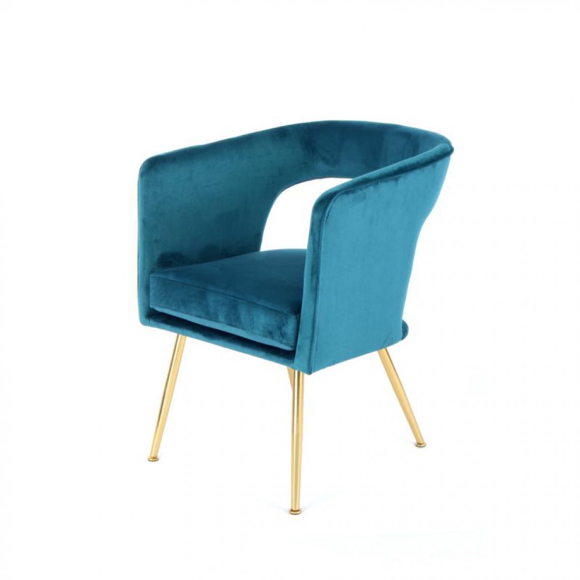 Paris Prix - Chaise Design Jolene 77cm Bleu Pétrole - Chaises