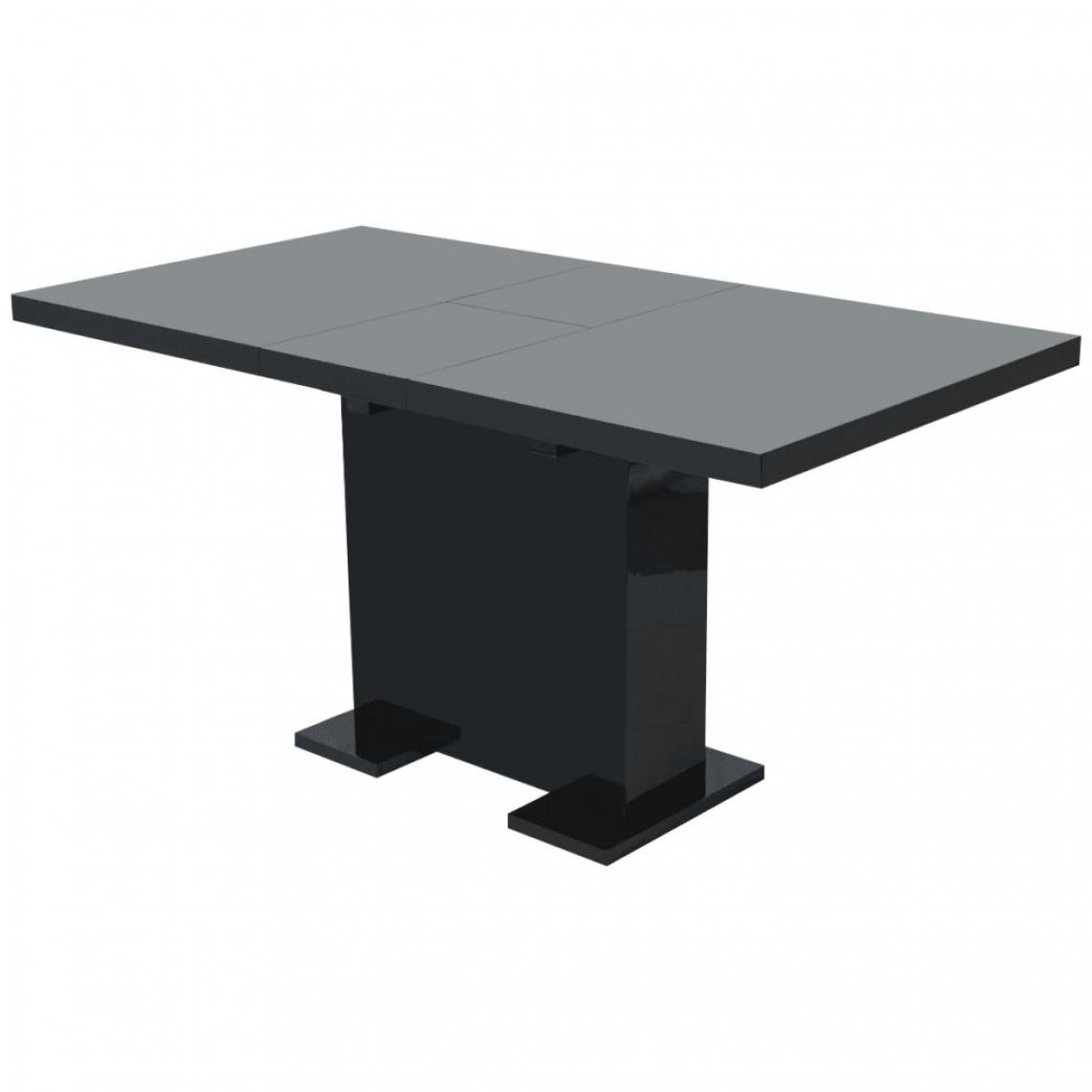 Chunhelife - Table extensible de salle à manger Noir brillant - Tables à manger