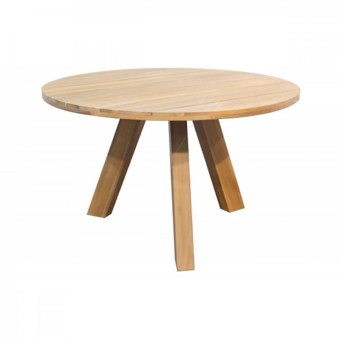 Woood - ABBY - Table repas ronde en bois naturel D129 - Tables à manger