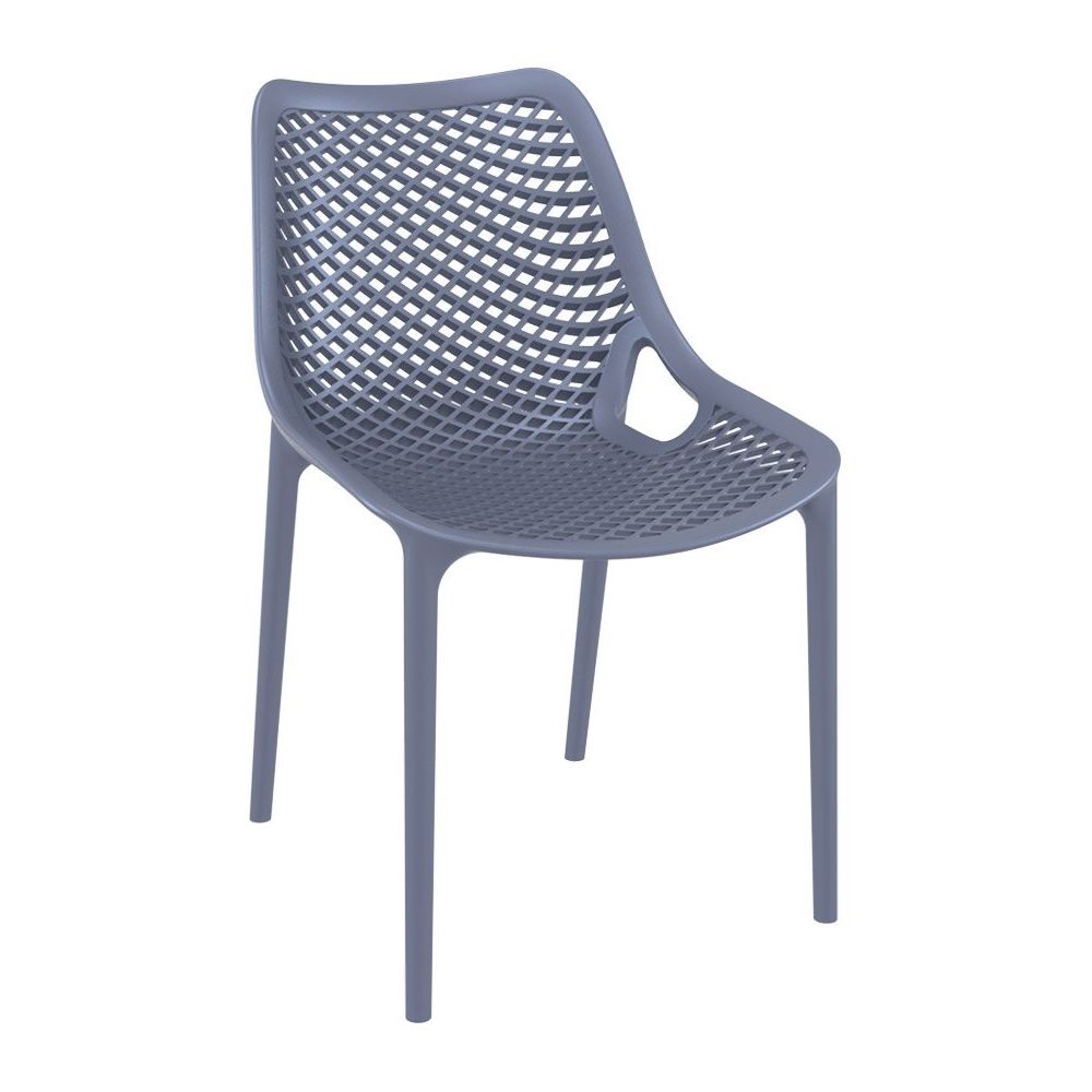 Alterego - Chaise moderne 'BLOW' grise foncée en matière plastique - Chaises