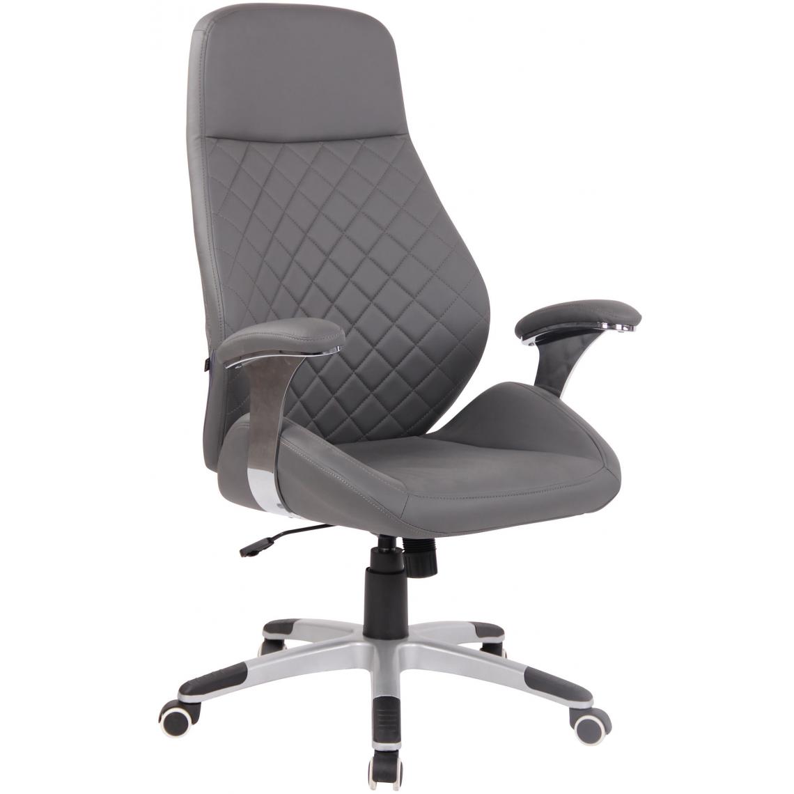Icaverne - Contemporain Chaise de bureau en similicuir reference Tbilissi couleur gris - Chaises
