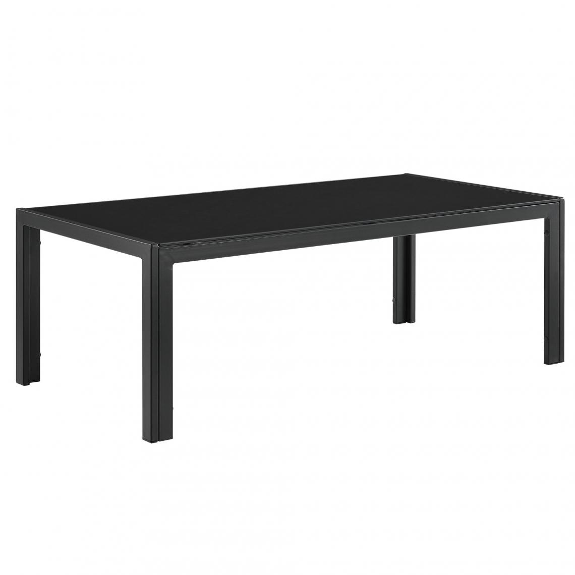 Helloshop26 - Table basse extérieure en verre 100 x 50 x 35 cm noir 03_0004134 - Tables basses