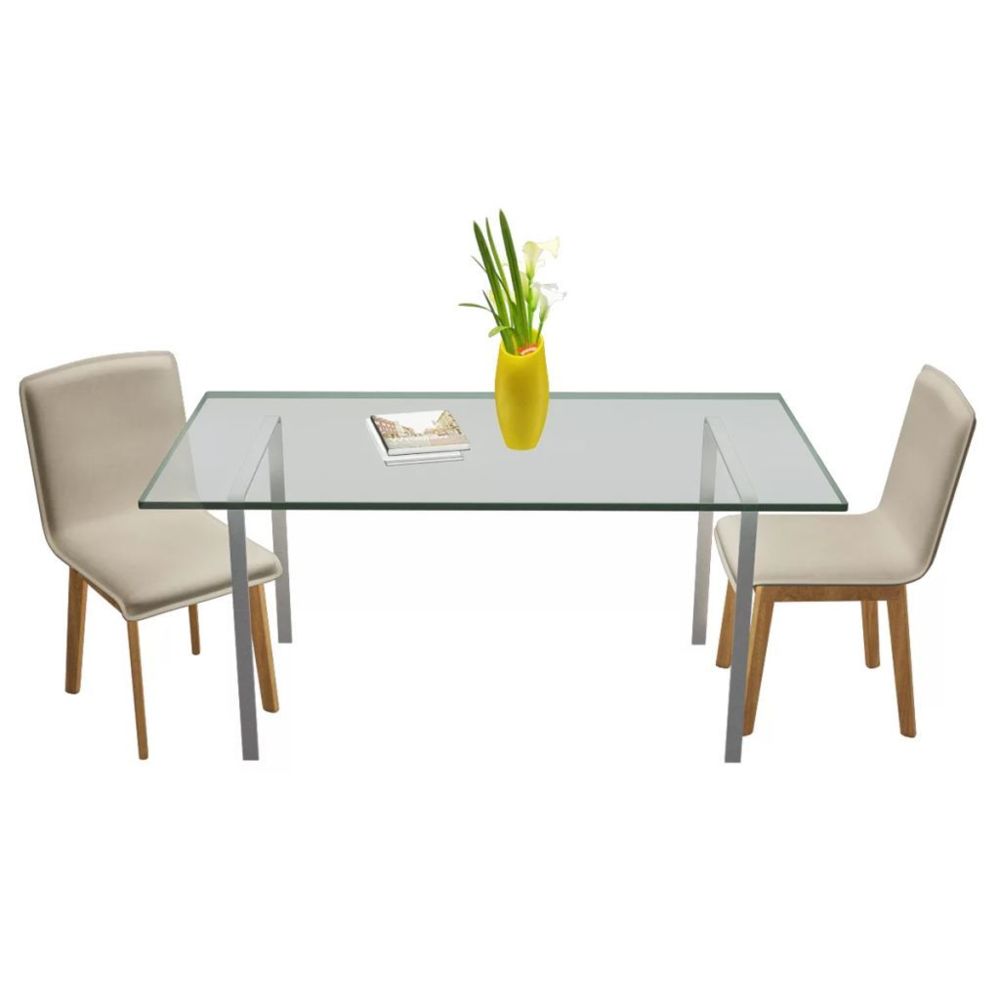 marque generique - Icaverne - Chaises de cuisine et de salle à manger reference Chaise de salle à manger 2 pcs avec cadre en chêne Tissu Beige - Chaises