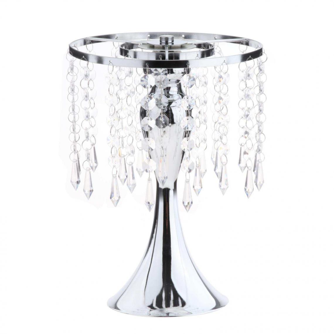marque generique - bougeoir en cristal chandelier en argent - Bougeoirs, chandeliers
