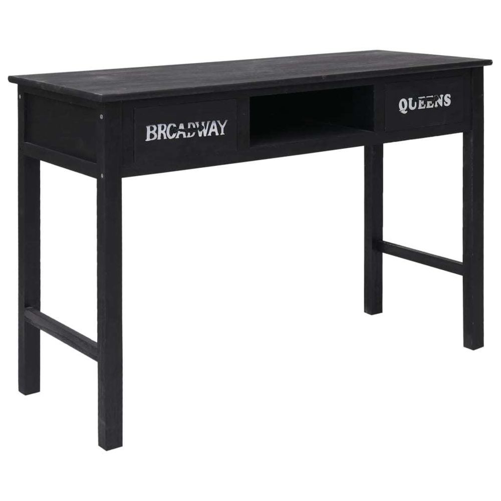Vidaxl - vidaXL Table console Noir 110x45x76 cm Bois - Tables à manger