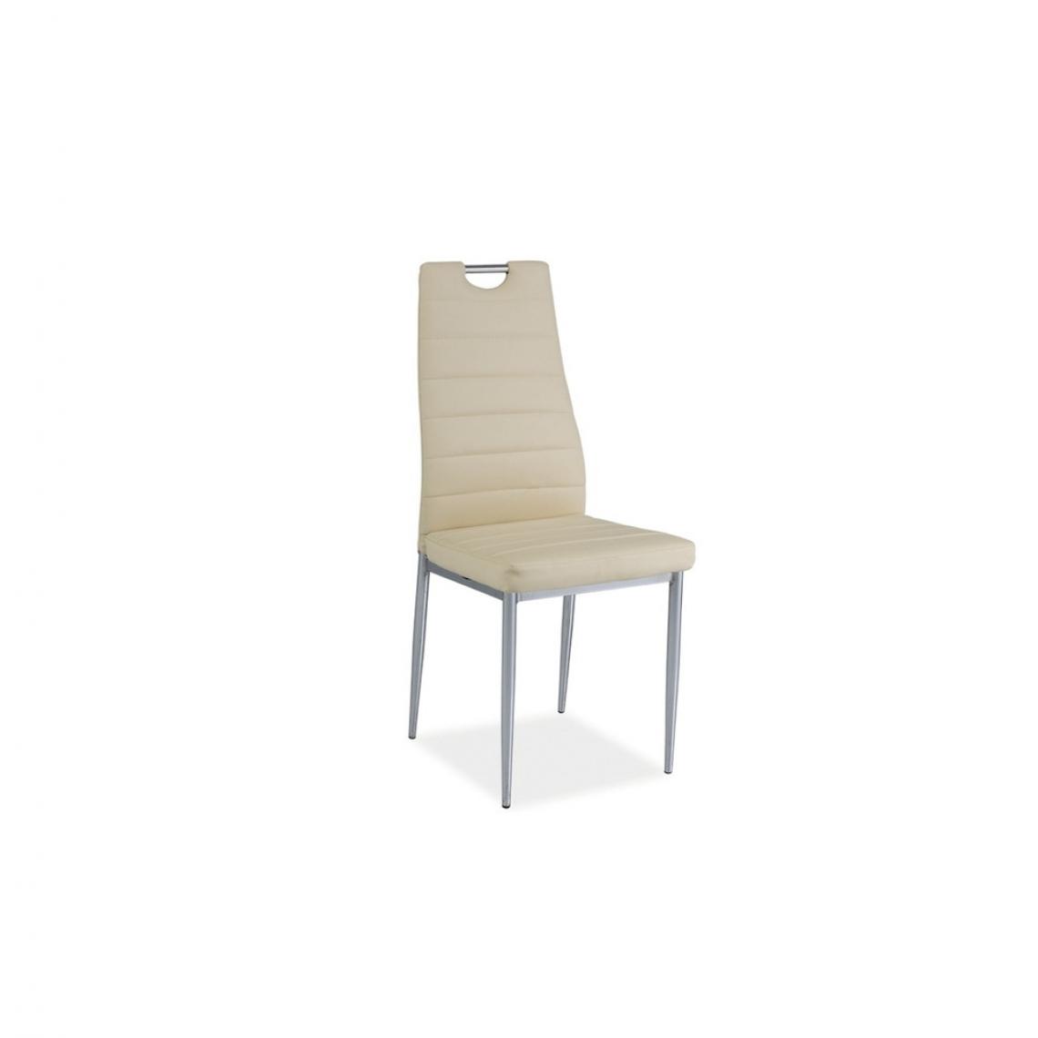 Ac-Deco - Chaise moderne - H260 - 40 x 38 x 96 cm - Beige - Chaises