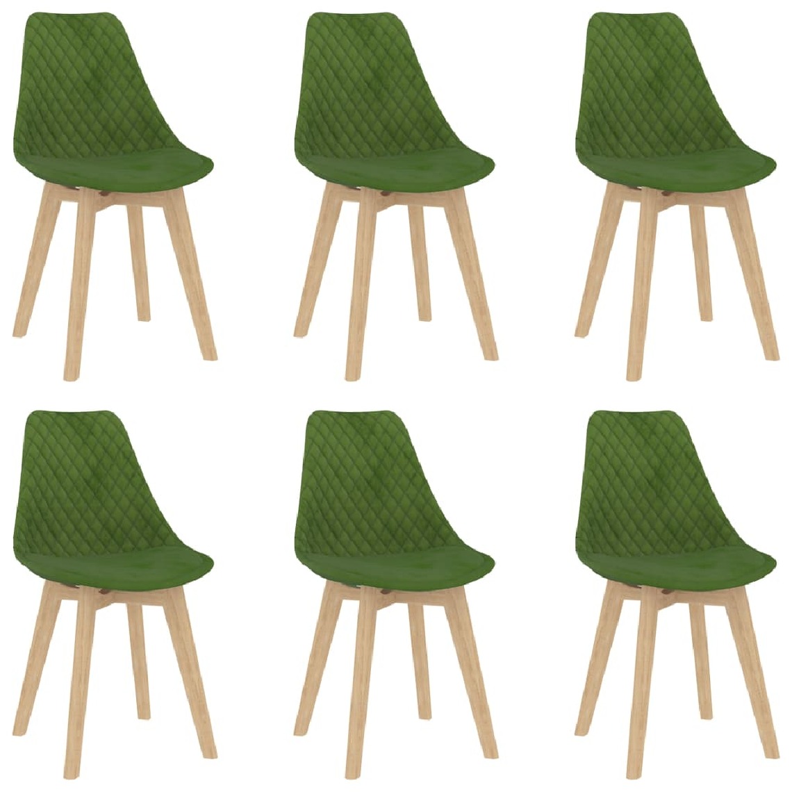 Chunhelife - Chunhelife Chaises de salle à manger 6 pcs Vert clair Velours - Chaises