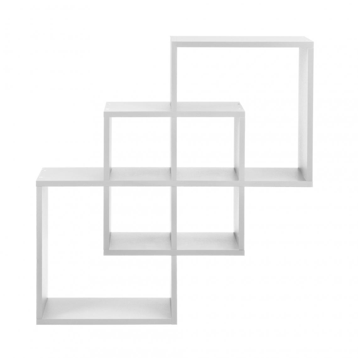 Helloshop26 - Étagère murale design rétro model blanc mat 03_0001727 - Etagères