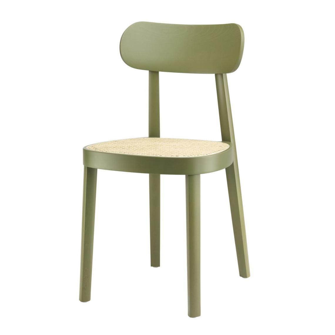 Thonet - Chaise 118 - vert olive - cannage - Chaises