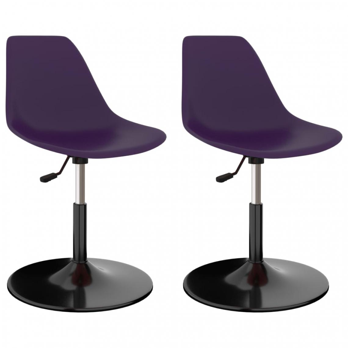 Icaverne - Magnifique Fauteuils et chaises selection Ankara Chaises de salle à manger pivotantes 2 pcs Lilas PP - Chaises