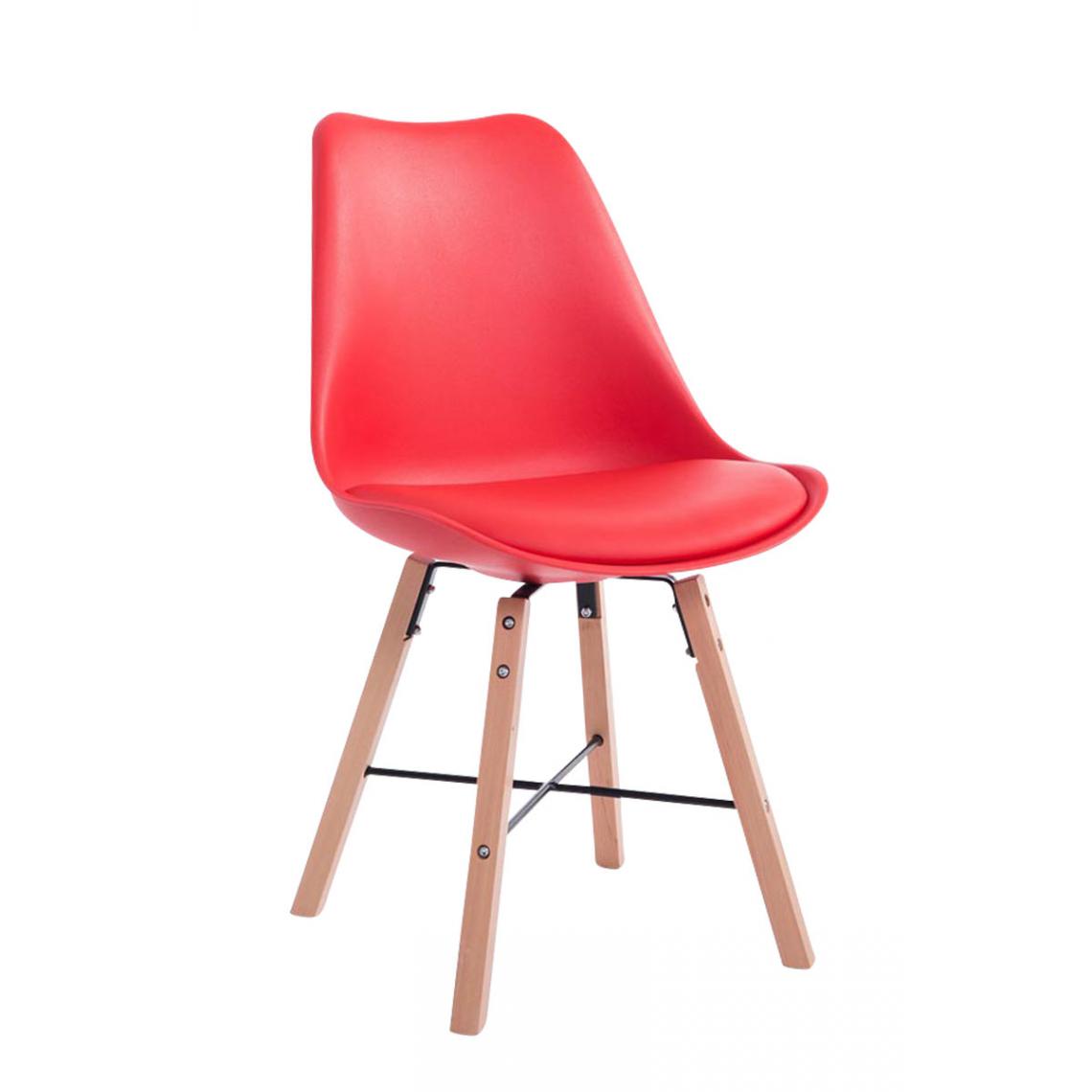 Icaverne - Moderne Chaise visiteur reference Riga Natura couleur rouge - Chaises