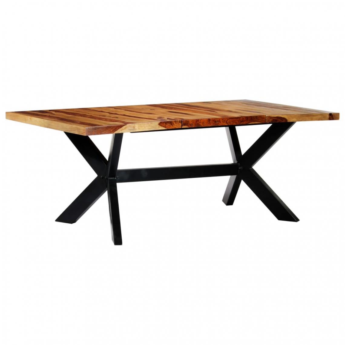 Chunhelife - Table à dîner 200x100x75 cm Bois de Sesham solide - Tables à manger