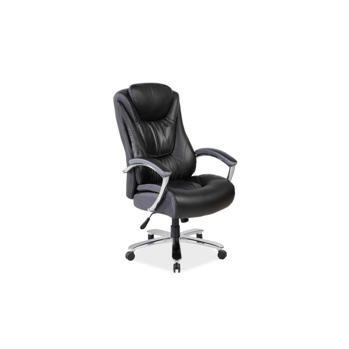 Ac-Deco - Chaise de bureau - Consul - 70 x 57 x 122 cm - Cuir PU - Noir - Chaises