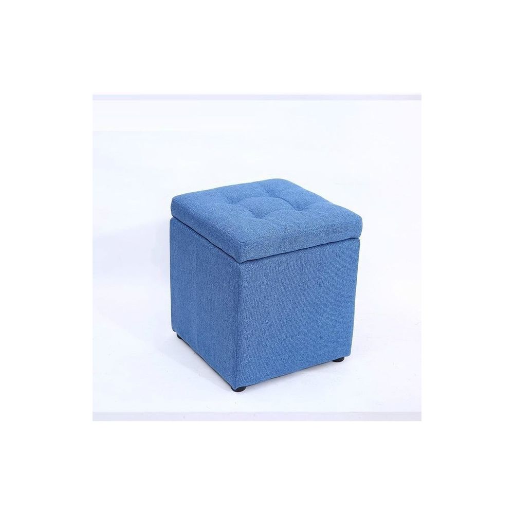 Wewoo - Creative Retro Tabouret de rangement Home Stool de en tissu bleu marine - Chaises