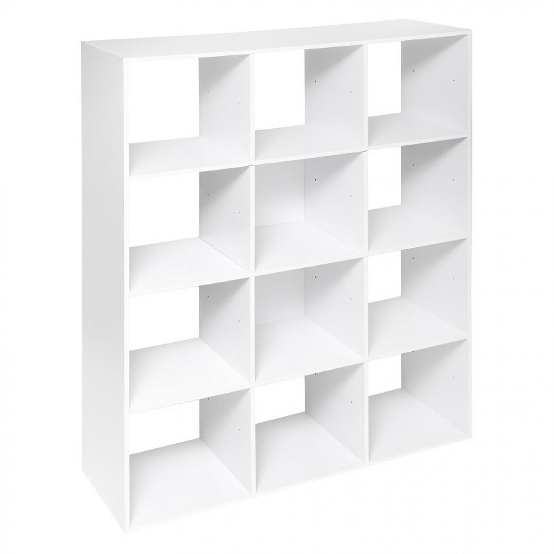 Sans Marque - Étagère en bois 12 cases Mix coloris blanc 5Five - Blanc - Etagères