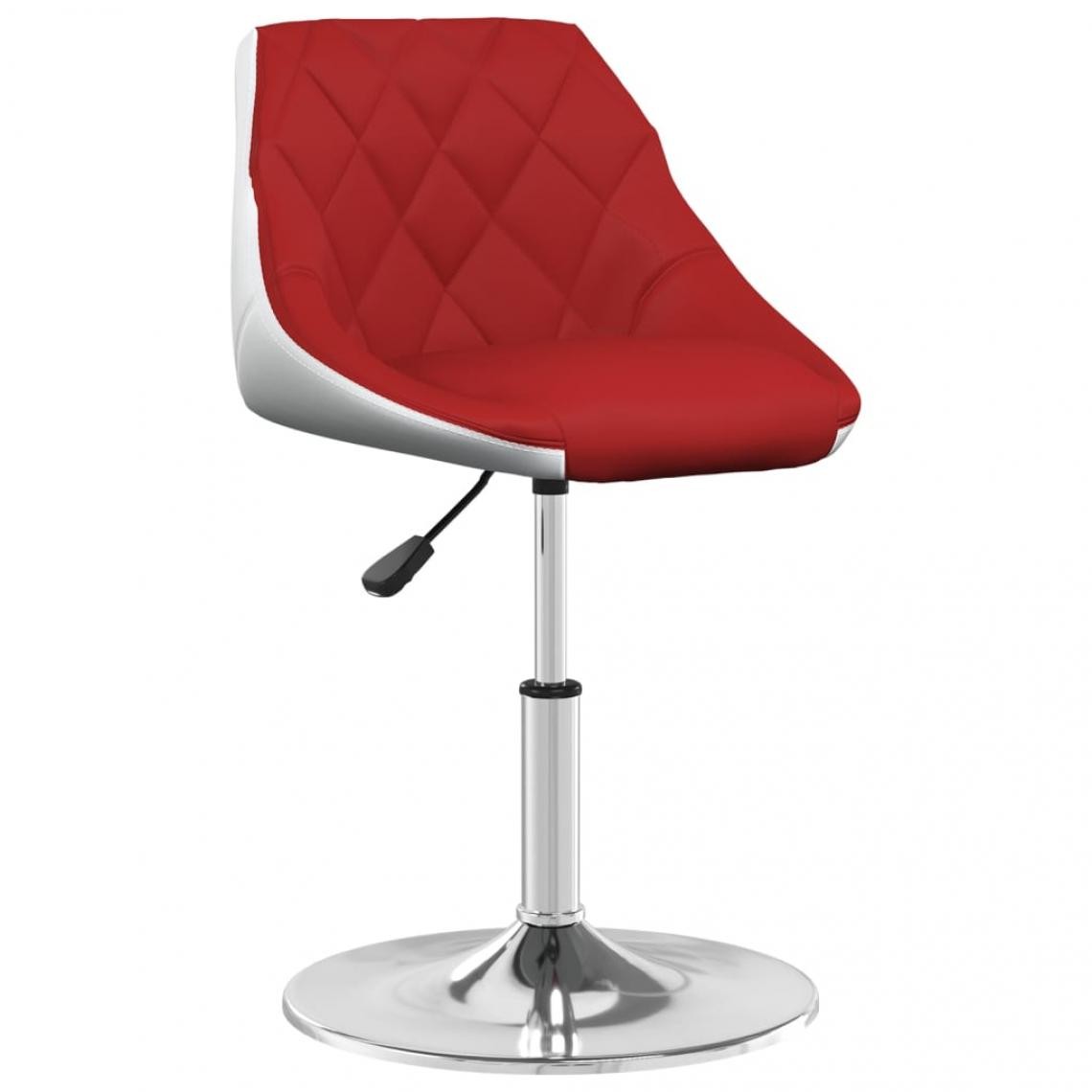 Vidaxl - vidaXL Chaise de salle à manger Rouge bordeaux et blanc Similicuir - Chaises
