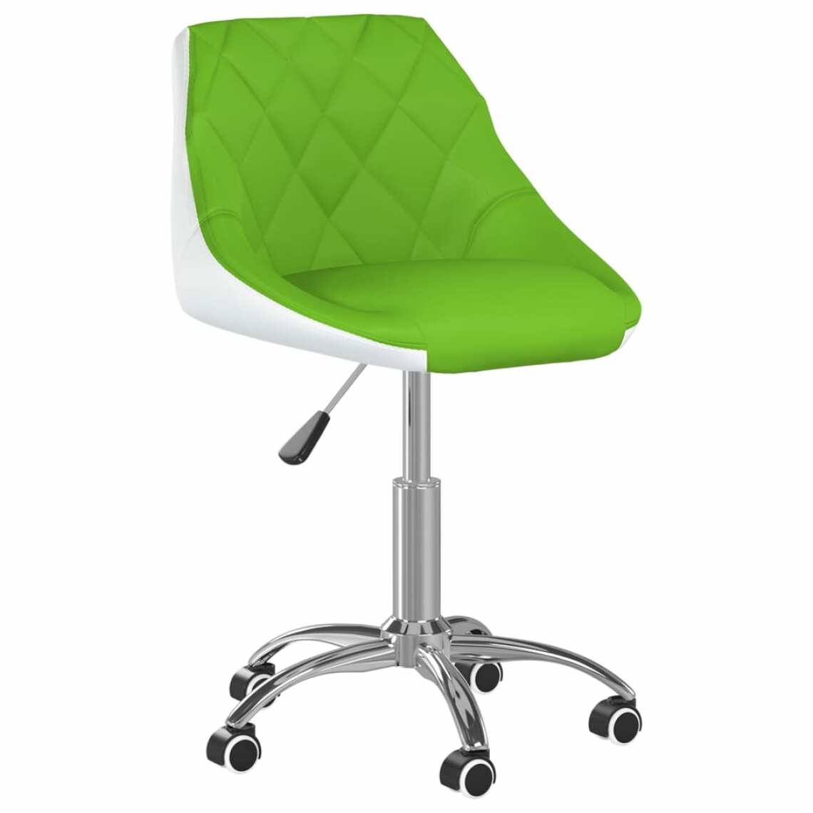 Vidaxl - vidaXL Chaise pivotante de salle à manger Vert et blanc Similicuir - Chaises