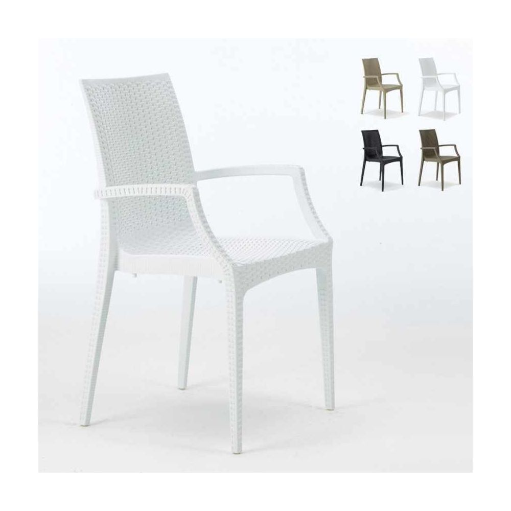 Grand Soleil - 20 chaises de jardin accoudoirs fauteuil - Chaises