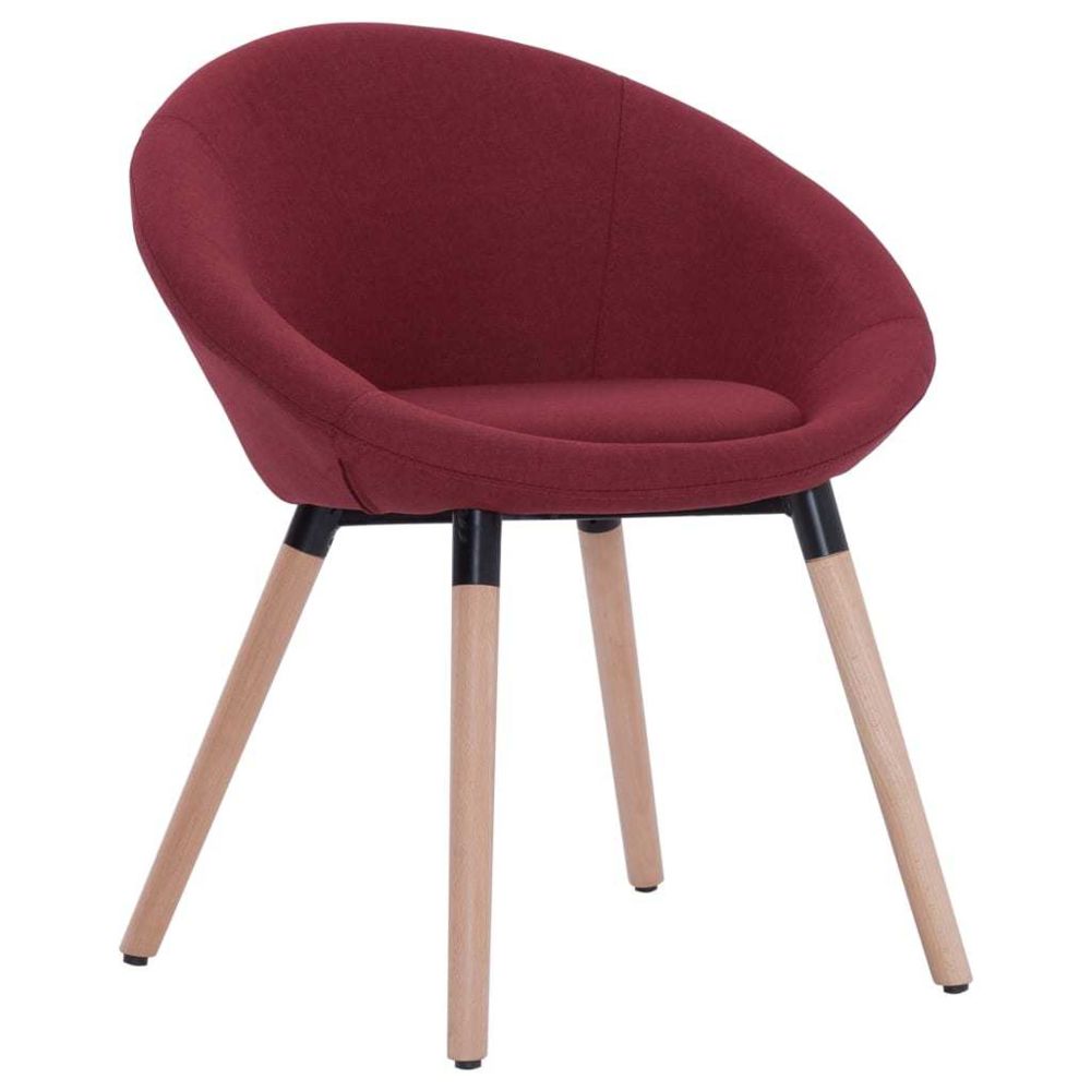 marque generique - Chic Fauteuils et chaises famille Buenos Aires Chaise de salle à manger Rouge bordeaux Tissu - Chaises