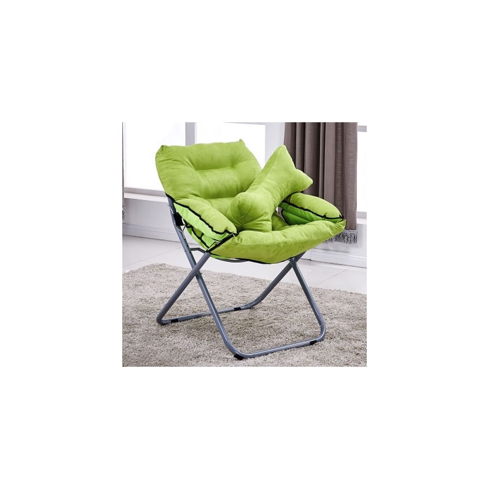 Wewoo - Salon créatif pliant paresseux canapé chaise simple longue tatami avec oreiller vert - Chaises