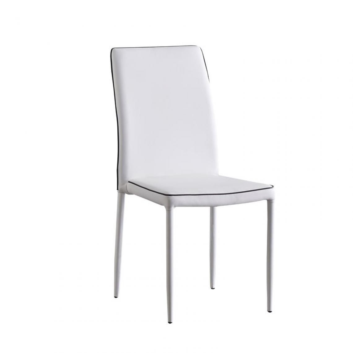 Webmarketpoint - Chaise Penelope en éco-cuir blanc 45x40cx93h cm - Chaises
