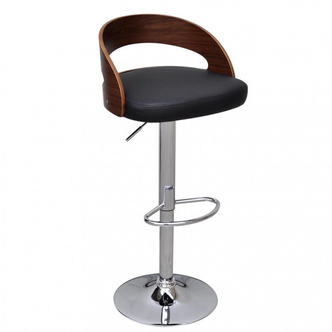 Icaverne - Icaverne - Tabourets et chaises de bar collection Tabouret de bar 2 pcs et cadre en bois courbé Hauteur réglable - Chaises