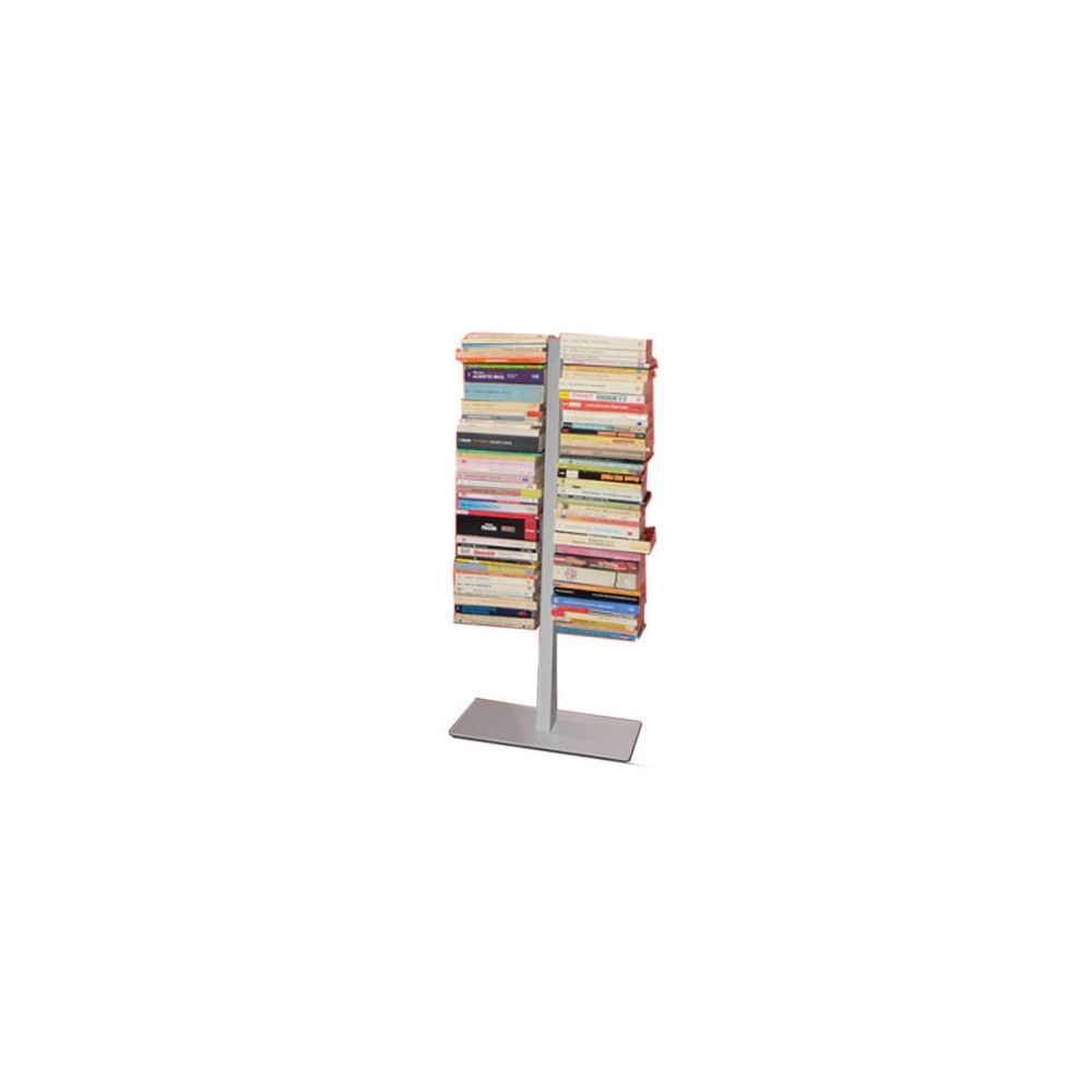 Radius - Bibliothèque double Booksbaum - 91 cm - argent - Etagères
