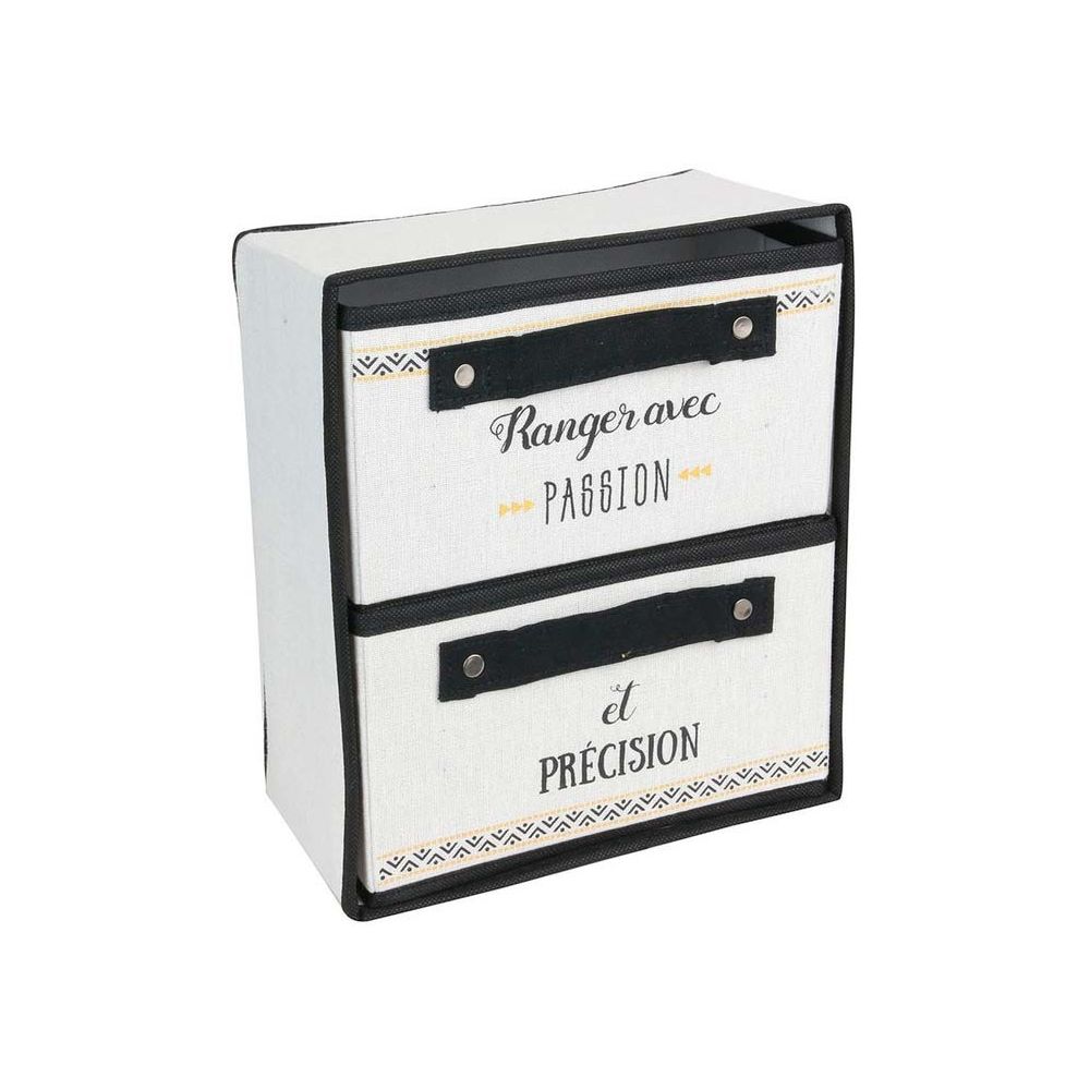 Idebox - Rangement pliable 2 tiroirs Message Ranger avec passion - Etagères