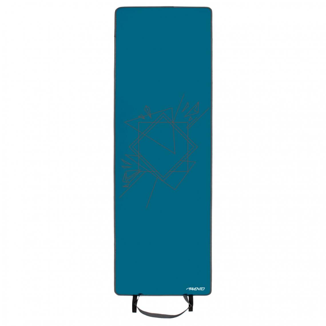 Avento - Avento Tapis de fitness en néoprène avec imprimé Bleu et gris - Tapis