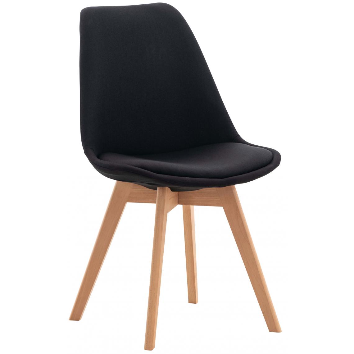 Icaverne - Chic Chaise en tissu famille Oulan-Bator couleur noir - Chaises