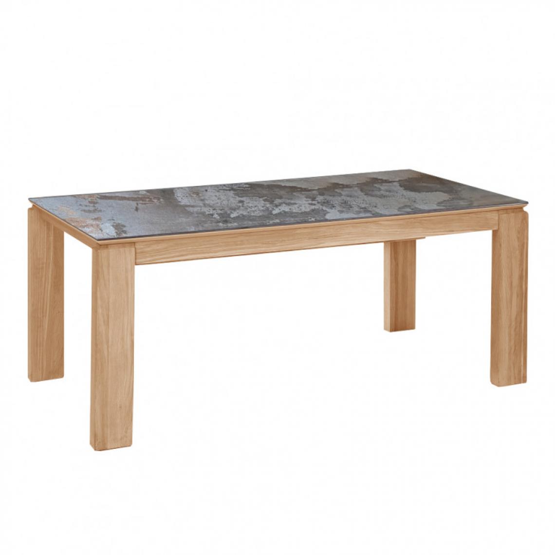 Meubletmoi - Table de repas extensible 160/260 cm en chêne et plateau Dekton - MAKO - Tables à manger
