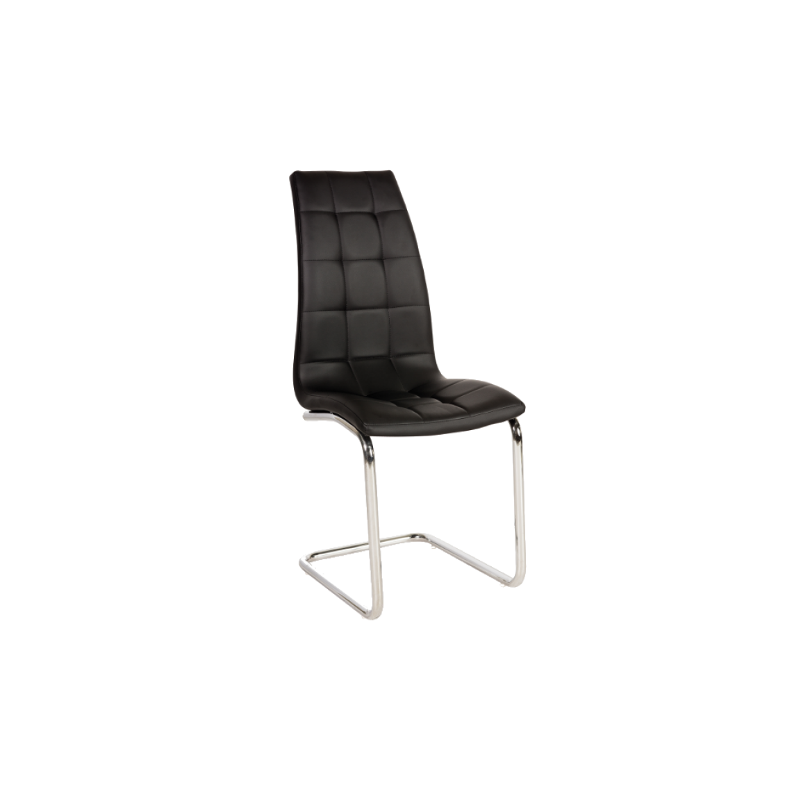Ac-Deco - Chaise en cuir PU - H103 - 43 x 42 x 102 cm - Noir - Chaises